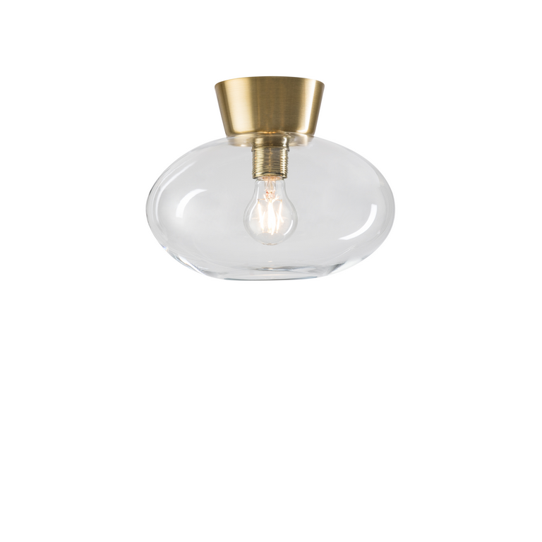 Bullo plafond D270 mässing/klarglas E27