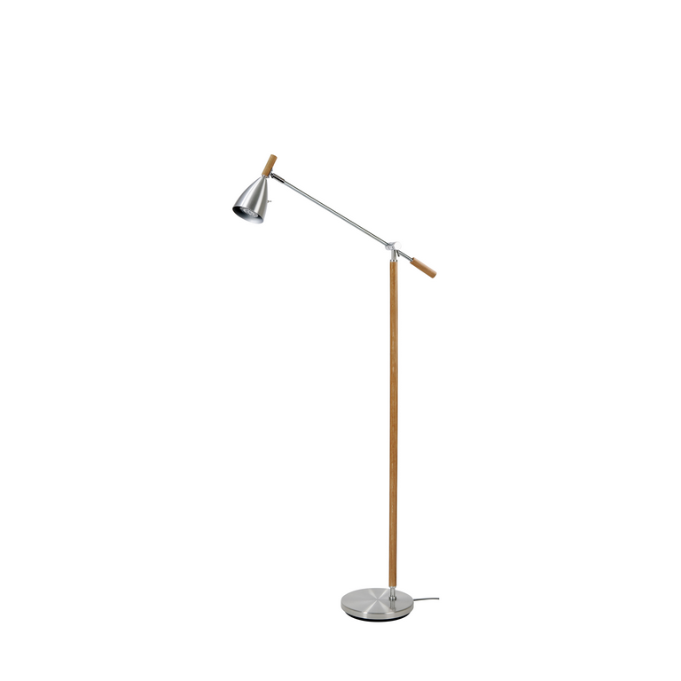 Frank 2.0 golvlampa aluminium/ek LED dimbar MR16