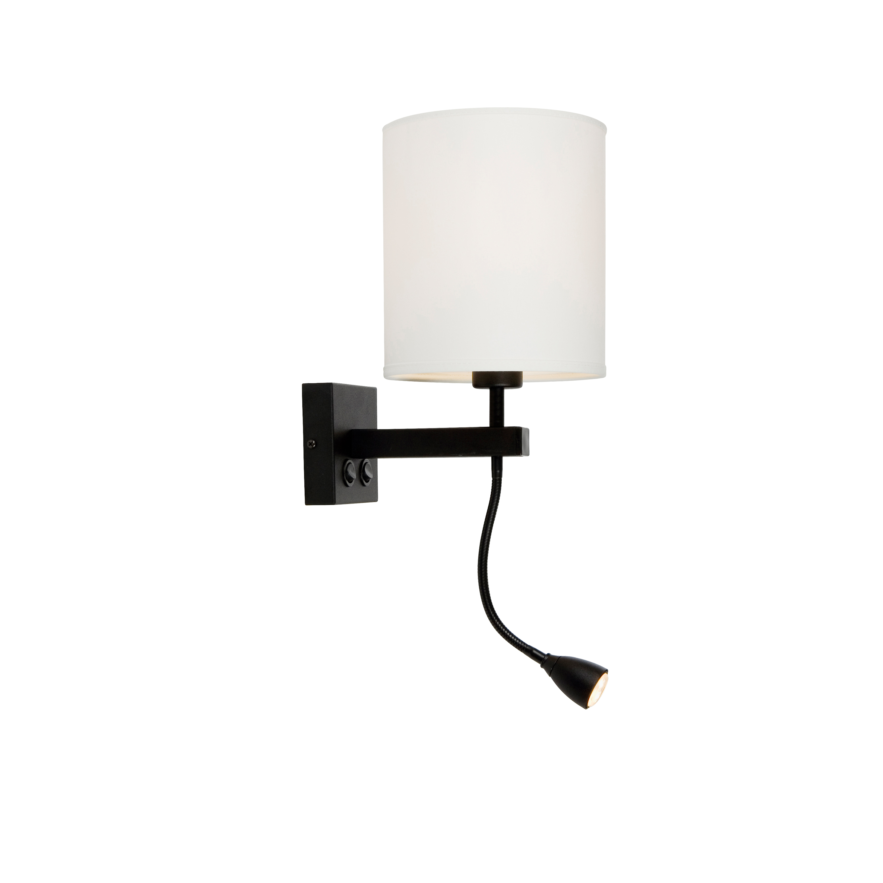 Dual vägglampa svartstuktur fast installation