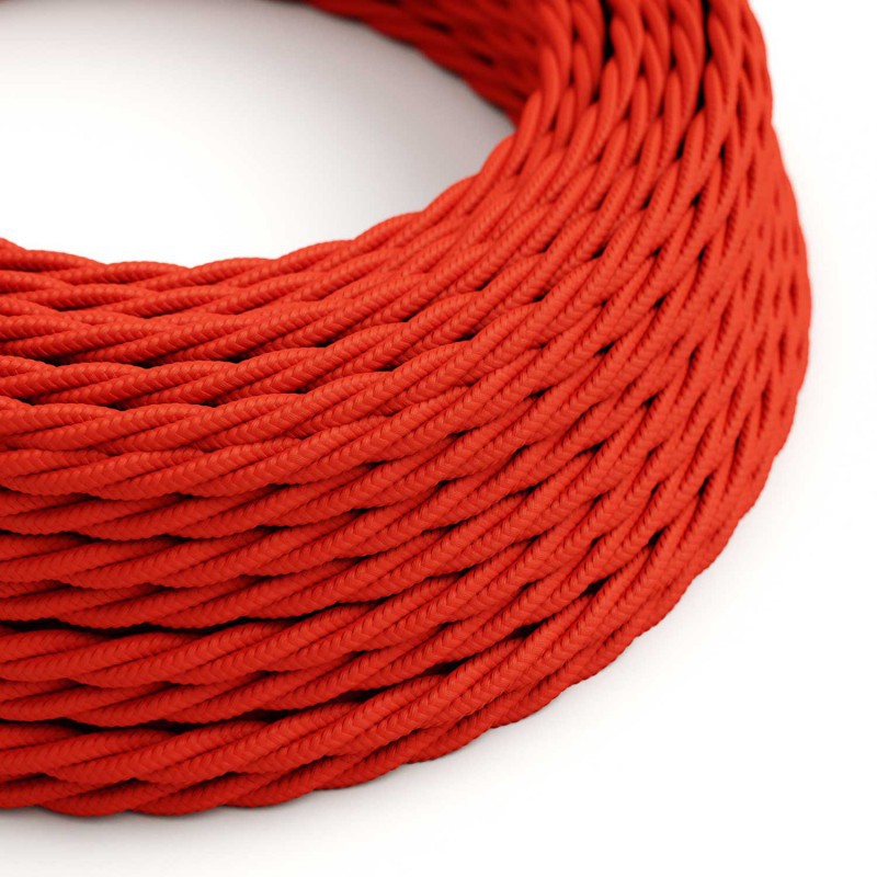 Creative Cables 50m Röd Tvinnad Viskos 3x0,75